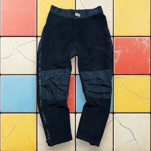 VTG 90s Solstice Sherpa Pants Mens M Black‎ Full Length Side Zip Hiking Outdoor